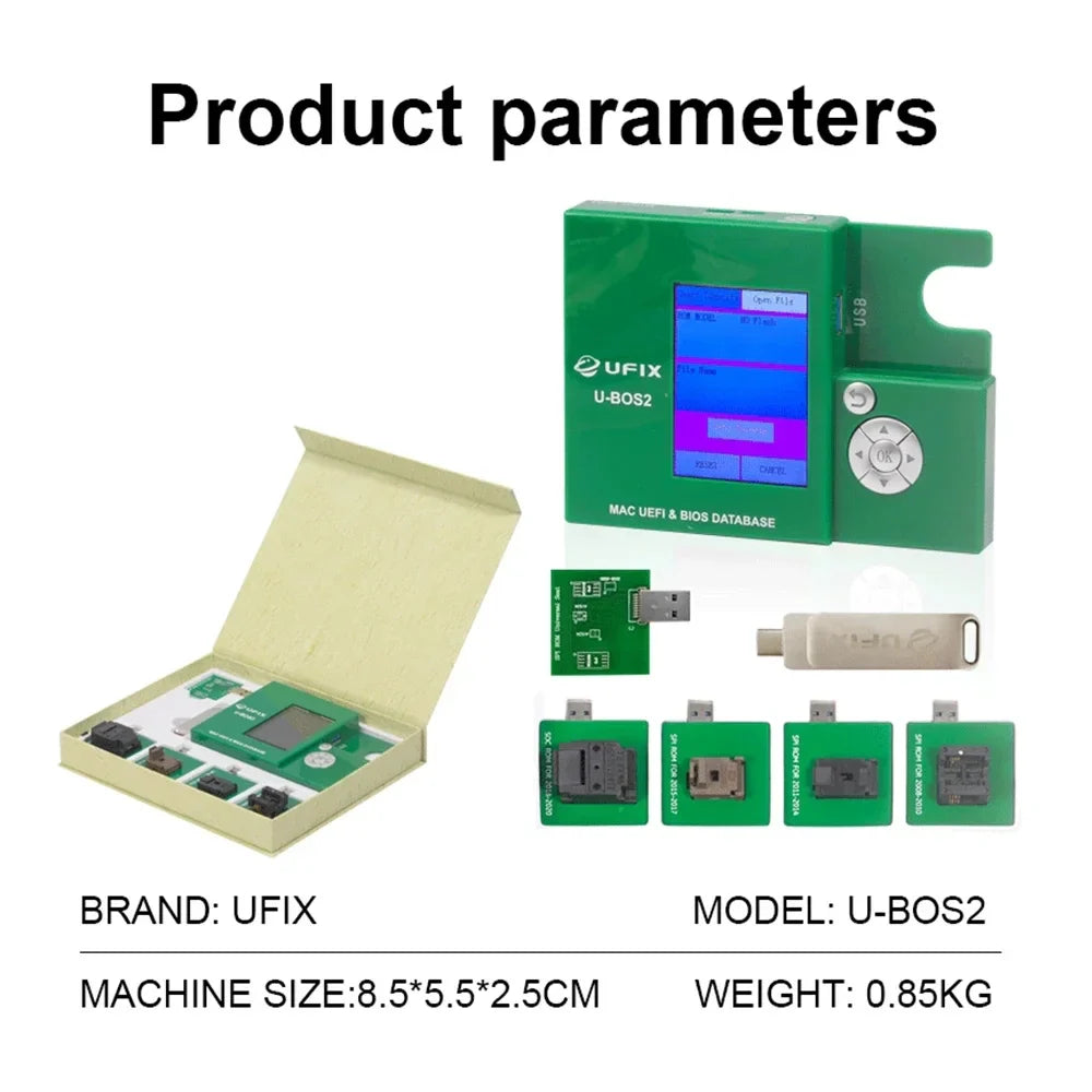 Ufix U-BOS2 Remove EFI Lock Firmware Lock PIN Code Lock Tool Data T2 / M1 Chip ROM Write Programmer for MacBook 2008 to 2020