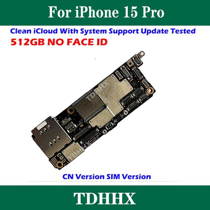 Clean iCloud Logic Board For iPhone 15 Pro Motherboard Dual SIM CN Version Mainboard Full Chips Support IOS Update