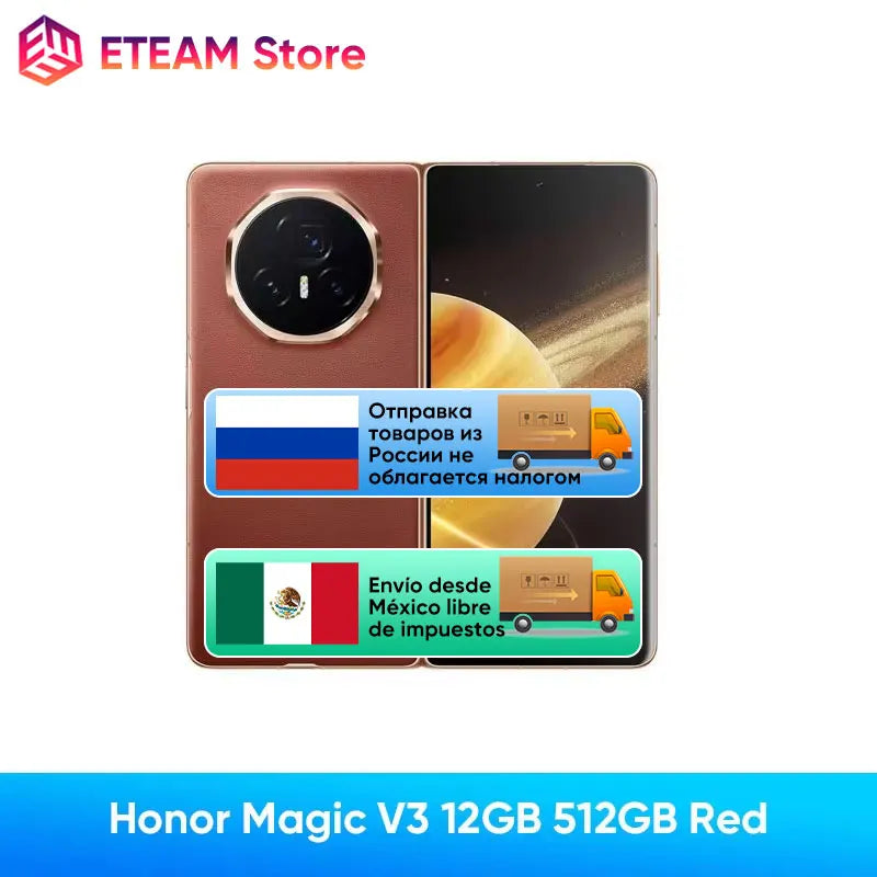 Honor Magic V3 5G Foldable phone LTPO AMOLED 120Hz Display 7.92" 50MP Triple Cameras Snapdragon 8 Gen 3 5150mAh 66W Smartphone