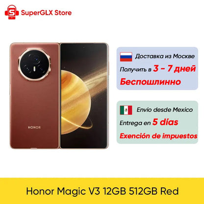 Global Version Honor Magic V3 5G Foldable LTPO AMOLED 120Hz Display 7.92" 50MP Triple Cameras Snapdragon 8 Gen 3 5150mAh 66W NFC