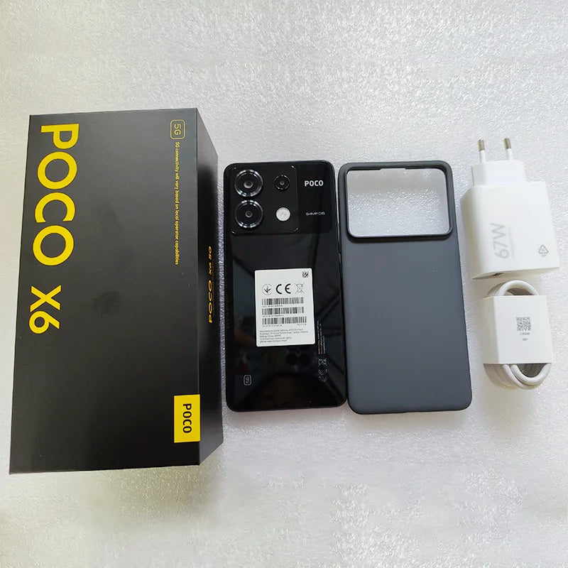 New POCO X6 5G Global Version Smartphone Snapdragon 7s Gen 2 120Hz Flow AMOLED Display 64MP Camera with OIS 67W Charging NFC